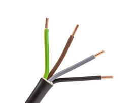 Lietkabelis CYKY 5x2.5 mm2 juodas jėgos kabelis (100m, 450/750V)