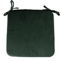 Chair pad VELVET 39x39x2,5cm, dark green