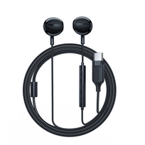 Acefast L2 į ausis įkišamos ausinės su USB-C jungtimi, mikrofonas ir nuotolinis valdymas 1.2 m – juodos spalvos