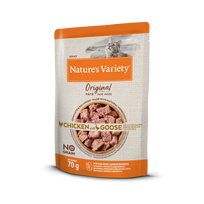 NATURE'S VARIETY Adult Cat konservai su vištiena ir žąsiena katėms 12x70g