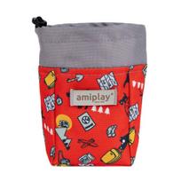 Skanėstų dozatorius Amiplay Amik TravelDog, 8x6x10 cm, raudonas