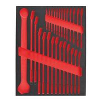 TUKŠI PUTU IELIKTŅI TĒRAUDA UZGLABĀŠANAI, EMPTY 27 PC MAXBITE COMBINATION SPANNER FOAM SET, 4932493676 MILWAUKEE