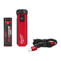 REDLITHIUM™ USB PĀRNĒSĀJAMA BAROŠANAS AVOTA UN LĀDĒTĀJA KOMPLEKTS, L4 PPS-301, 4932493335 MILWAUKEE