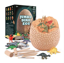 Archeologijos kasinėjimo rinkinys 12 dinozaurų didelis kiaušinis