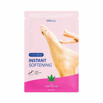 STAY WELL Minkštinamoji pėdų kaukė su kanapių sėklų aliejumi Instant Softening Foot Mask Hemp Seed Oil 1 pora