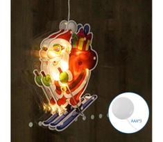 Aigostar - LED kalėdinė dekoracija LED/3xAAA Kalėdų Senelis ant slidžių 23cm