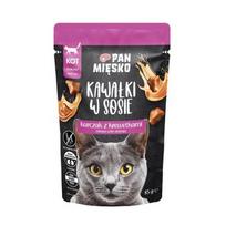 PAN MIĘSKO Pieces in sauce Chicken with shrimps - šlapias kačių maistas - 85g