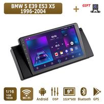 Android automobilinis radijas, skirtas BMW 5 E39 E53 X5 1996-2004 Multimedijos grotuvo galvos blokas Stereo GPS navigacija BT WIFI 1+16GB 1+16GB