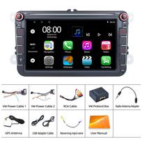 REAKOSOUND Autoradio, skirtas VW PASSAT/GOLF/SEAT/POLO Android 8  Auto Android Player Support Mirror Link WIFI GPS galinio vaizdo automobilio Bluetooth FM imtuvas 2+64 juoda