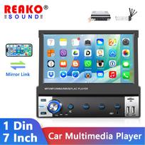 7 colių HD belaidis Android Auto CarPlay 1 din Video Multimedia MP5 grotuvas Ištraukiamas ekranas Mirror Link Car BT/FM/USB/AUX 2+32