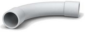 Solar Plus 90 laipsnių kampu lenktas PVC plastikinis vamzdis 20 mm (5/8) pilkas
