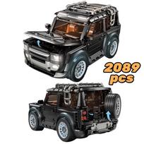 2089 vnt. Techninis 1:8 Visureigis Defender Sportinis Automobilis Konstruktoriaus Kaladėlių Modelio Rinkinys MOC 42110 Transporto Priemonės Žaislai Kaladėlės Berniukams Suaugusiems Dovanos