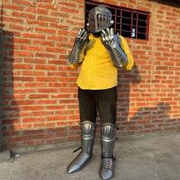 Viduramžių Larp Armor Dark Souls Šalmas Alva Knight Šalmas Cosplay, Šalmas Pirštinės Helovino kostiumai Puošni šarvų suknelė