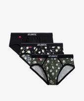 Apatinės vyriškos kelnaitės Slipy Blazy Tom 3MP-160 3 vnt. pakuotėje XXL Chaki ir juoda