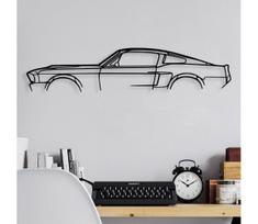 Sienų dekoracija 70x15 cm car metalas