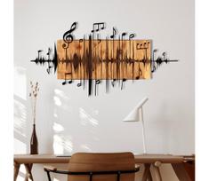 Sienų dekoracija 90x47 cm užrašai medis/metalas