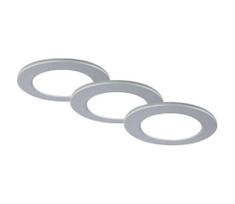 Brilo - KOMPLEKTAS 3x LED įleidžiamas lubinis vonios šviestuvas LED/4W/230V IP44 sidabras