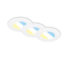 Briloner 7598036 -KOMPLEKTAS 3x LED įleidžiamas lubinis vonios šviestuvas LED/4,9W/230V IP44 balta