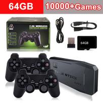 Žaidimų konsolė GD10 Video Game Stick 4K Console 2.4G Double Wireless Controller 40000 Games 128GB Retro Games for PS1/GBA Boy Christmas Gift, M8 64G