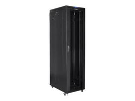 LANBERG free standing rack 19inch cabinet 47U 800x1000 glass door LCD flat pack black