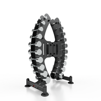 Chromuotu svorių kompletas nuo 1-10kg su stovu Marbo MP-S206