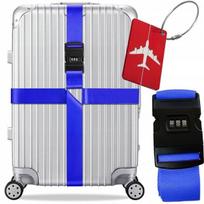 Saugumo diržas kelioniniam lagaminui, mėlynas