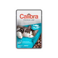 CALIBRA Cat pouch Premium Adult Trout & Salmon konservai katėms su upėtakiu ir lašiša, 100g