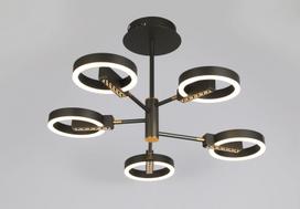 Lubinis LED šviestuvas BALTIK GAISMA MX55482/5 BLK,  50W, 3000-6000K, 1937 lm, ∅72x53cm