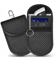 Juodas (Carbon) automobilio raktų dėklas - įmautė RFID signalo blokavimas "Tech-Protect KLR100 Pouch"