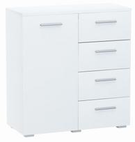Spintelė HELENA 80 cm BALTA 4 stalčiai