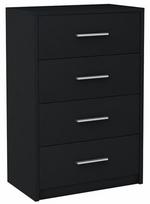 Komoda BODO 60 cm BLACK 4 stalčių spintelė