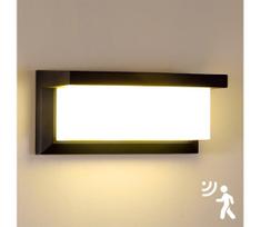 Brilagi-LED Lauko sieninis šviestuvas su jutikliu BRICKY LED/12W/230V juoda IP54