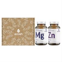 ECOSH, rinkinys JAM: bioaktyvus magnis su vitaminu B6, 90 kapsulių + bioaktyvus cinkas, 90 kapsulių