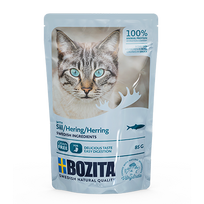 BOZITA Gabalėliai silkės padaže (paketėlis) 85g