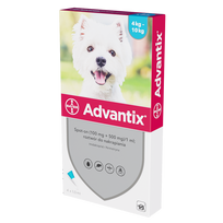 Advantix lašai nuo blusų ir erkių šunims  4-10kg (4 pipetės)