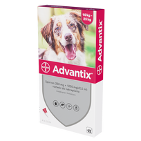 Advantix lašai nuo blusų ir erkių šunims nuo 10 iki 25 kg (4 pipetės)