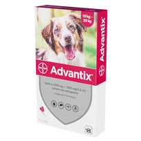 Advantix - šunims nuo 10 iki 25 kg (2,5 ml pipetė)