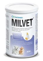 Eurowet Milvet pakaitinis pienas šuniukams ir kačiukams 800g