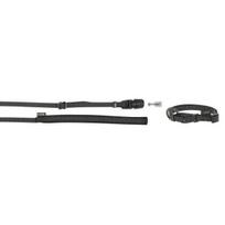 KERBL Komplektas GoLeyGo, apykaklės ir pavadėlio diržai su adapteriu 15 mm x 29-45 cm, 1 cm x 1,4-2 m, juoda, S, maks.15 kg