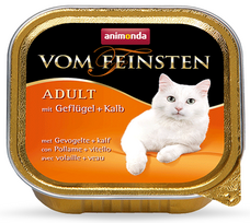 ANIMONDA Vom Feinsten Adult Cat skonis: su paukštiena ir veršiena 32x100g