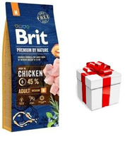 BRIT Premium By Nature Adult M 15kg + STAIGMENA ŠUNUI