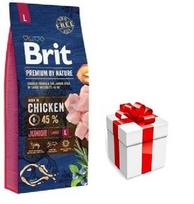 BRIT Premium By Nature Junior L 15kg + STAIGMENA ŠUNUI