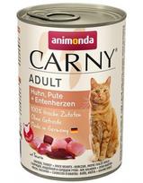 ANIMONDA Cat Carny Adult skonis: vištienos, kalakutienos ir ančių širdelės 400g x12