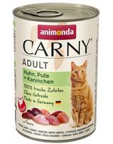ANIMONDA Cat Carny Adult skonis: vištiena, kalakutiena, triušiena 400g x18
