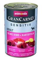 ANIMONDA GranCarno Sensitiv Adult Dog skonis: jautiena, bulvės 400g x18