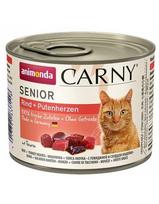 ANIMONDA Cat Carny Senior skonis: jautienos ir kalakutienos širdelės 200g x18