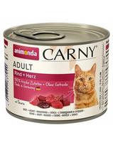 ANIMONDA Cat Carny Adult skonis: jautiena ir širdys 200g x6