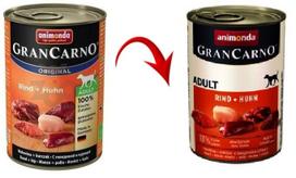 ANIMONDA GranCarno Adult Dog  skonis: jautiena + vištiena 400g x18