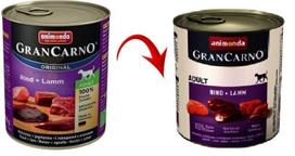 ANIMONDA Grancarno Adult Dog  skonis: jautiena + ėriena 800g x18