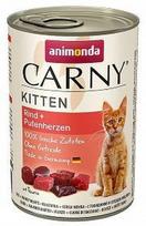 ANIMONDA Cat Carny Kitten skonis: jautiena, kalakutienos širdis 400g x6